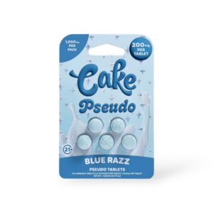 Cake Pseudo Chewable Tablets Blue Razz 200mg